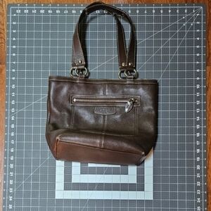 Coach Dark Brown Pebbled Penelope Purse
